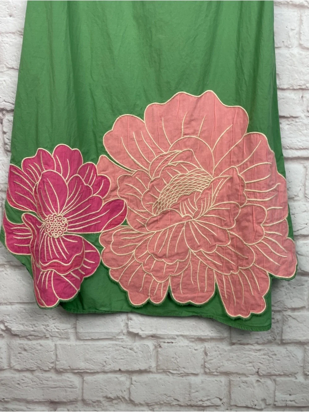 FARM Rio Full Floral Green Maxi Skirt Size S Flawed* - Picture 9 of 10